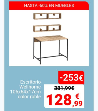 Hasta el -60% en Muebles desde Carrefour.