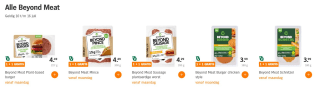 Alle Beyond Meat 1+1 gratis bij de AH