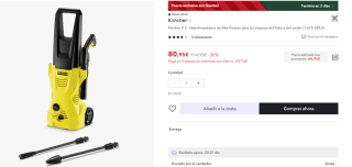 Kärcher K 2 Hidrolimpiadora de Alta Presión por 60,95€