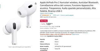 Apple AirPods Pro 2 USB-C (MagSafe hoesje) voor €189 bij Amazon