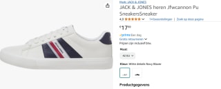 JACK & JONES heren sneakers voor €17,99 bij Amazon