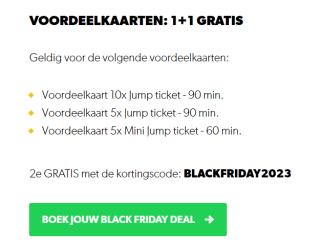 50% korting op voordeelkaarten bij Jumpsquare en Jump XL