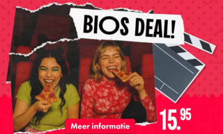 Grote pizza of pasta + MaDiWoDo bioscoopbon voor €15,95 bij Happy Italy