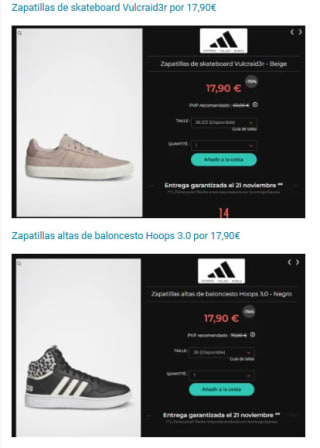 Adidas chaquetas de invierno y sudaderas desde solo 7,50€ y zapatillas desde 17,90€