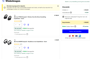 1+1 gratis op de JBL Live 770NC en JBL Tune 520BT bij Bol