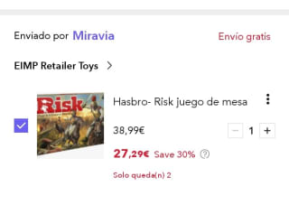 Hasbro Gaming- Risk Dragones por 25,80€.