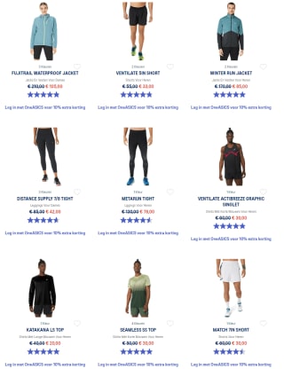 10% extra korting op de sale tot 50% bij ASICS