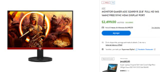 Monitor Gamer AOC G2490VX 23.8” FHD por $2,499 en Walmart