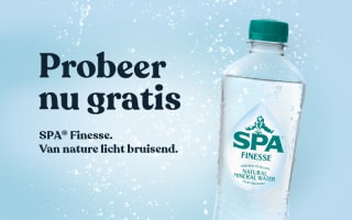 1 grote fles (1L of 1,5L) OF 2 kleine flesjes (0,5L) SPA® Finesse gratis na cashback