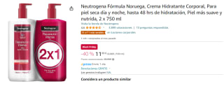Pack 2x750 ml de Neutrogena Fórmula Noruega, Crema Hidratante Corporal, Para piel seca día y noche por 11.99€