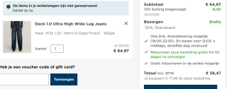 G-Star Jeans Deck 1.0 Ultra High voor €58,47 dmv code bij G-Star