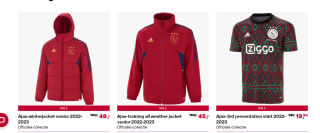 Sale bij Ajax op de Trainingscollectie Ajax 2022-2023 vanaf €19,50
