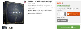 Vampire The Masquerade Heritage US Reprint (EN) voor €35,95