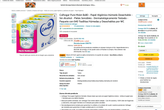 Papel Higiénico Húmedo 8x80 por solo 15,34€