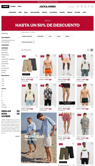 Hasta -50% de Descuento en Jack & Jones.