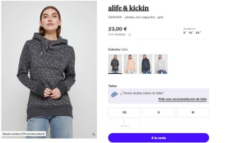 Sudadera de Mujer alife & kickin SARANA por 23€