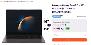 Samsung Galaxy Book3 Pro - NP940XFG-KC3NL voor €899 bij Ibood
