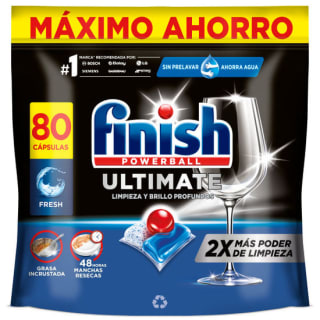 Finish Powerball Ultimate Limpieza y brillo profundos 80 pastillas por 9,99€