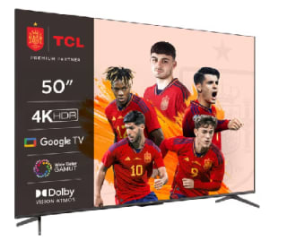 Televisor LED 50" - TCL 50P635, LCD, 4K HDR TV, Google TV, Control por voz, Smart TV, Dolby Audio, HDR10 por 336.6€