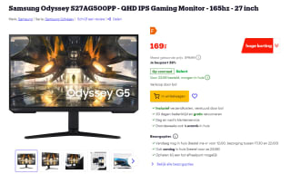 Samsung Odyssey G5 S27AG500PP 27" monitor voor €169 bij Bol