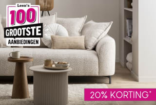 20% korting op alle banken bij Leen Bakker