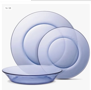 Vajilla de Vidrio Templado DURALEX 12 pzas - Azul por 27,57€ (15,57€ cuenta nueva)