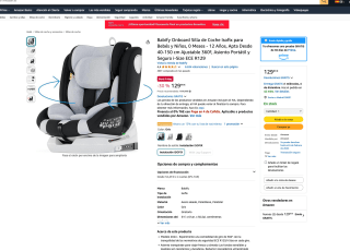 Silla Babify Onboard de Coche Isofix 0 Meses - 12 Años por solo 129,99€