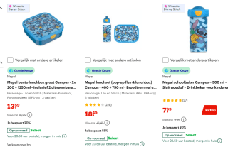 Tot 55% korting op Mepal Stitch lunch-artikelen bij Bol