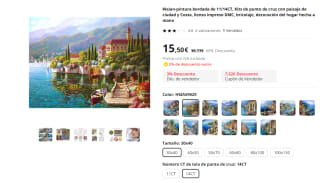 Recopilación de kits de punto de cruz desde 7,08