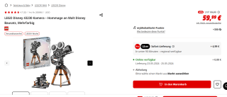 LEGO Disney Walt Disney Eerbetoon voor €59,99 bij de Mediamarkt in Duitsland