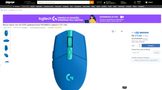 Mouse Gamer G305 Lightspeed na cor Azul - R$ 213,66