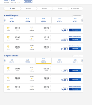 Vuelos Madrid a Oporto desde 16,99€ con Ryanai