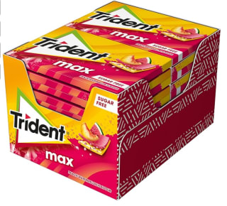 Chicles sin Azúcar con Sabor a Melocotón y Sandía- Paquete de 12 Envases de 23 g por 6,91€