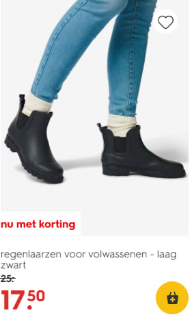 30% korting op alle regenlaarzen bij HEMA