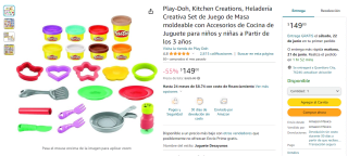 Play-Doh Kitchen Creations por $149 en Amazon