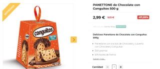 PANETTONE de Chocolate con Conguitos 500 g por 2,99€