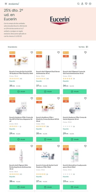 -25% de Descuento en la Segunda Unidad de Eucerin.