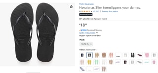 Havaianas teenslippers vanaf €18,60 bij Amazon