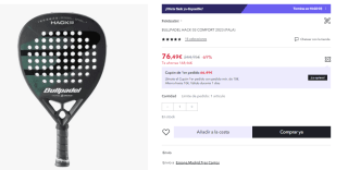 Pala Bullpadel Paquito Navarro Hack 03 Comfort 2023 por 76.49€ (Cuenta Nueva 66.49€)