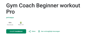 Gym Coach Beginner workout Pro gratis voor Android