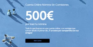 500€ por domiciliar nómina en Cuenta Online Nómina ABANCA