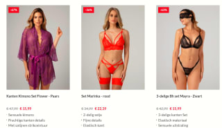 Krijg tot 65% korting op een lingeriesetje bij Christine le Duc