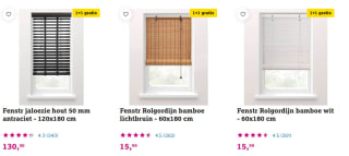 1+1 gratis op alle fenstr kant en klaar raamdecoratie bij Leen Bakker