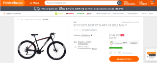 Bicicleta Best Otis Aro 29 por $149.990