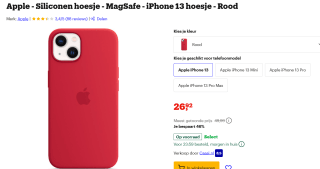 Apple - Siliconen hoesje - MagSafe - iPhone 13 hoesje - Rood voor €26,92 bij Bol