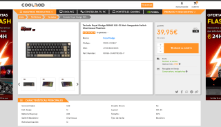 Teclado Royal Kludge RKR65 ISO-ES Hot-Swappable Switch Chartreuse Phantom por 39,95€