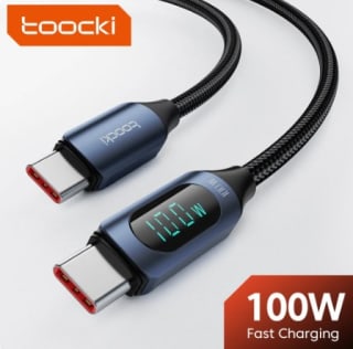 Cargador rápido USB C a USB C Toocki por $8.98 en AliExpress
