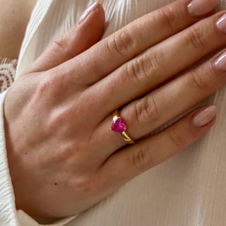 Roze Hart Ring voor €13,84 bij Bol