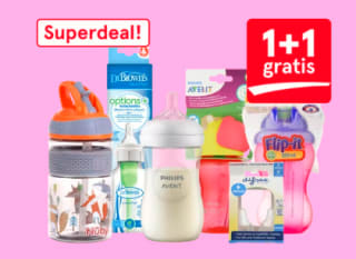 Alle A-merk baby accessoires 1+1 gratis bij Etos
