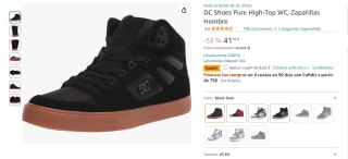 Zapatillas DC Shoes Pure High-Top WC por 33,33€ talla 43